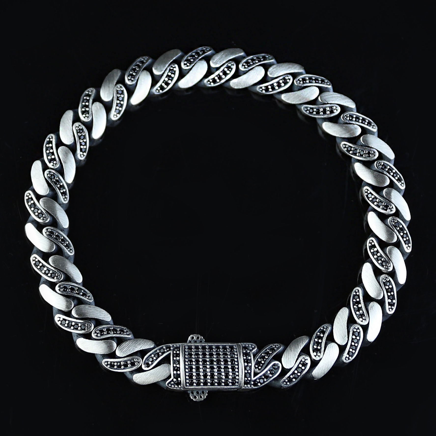 925 Sterling Silver 9mm Cuban Chain Bracelet for Men