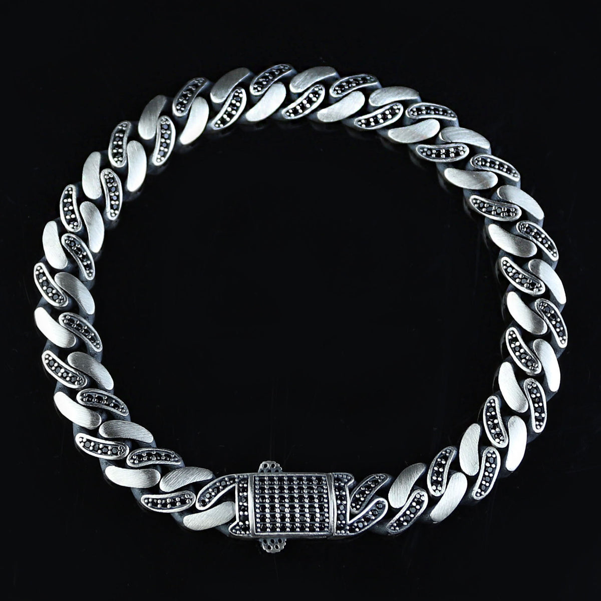 925 Sterling Silver 9mm Cuban Chain Bracelet for Men