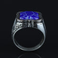 Men Handmade Lapis Lazuli Gemstone Turkish Handmade Ring
