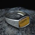 925 Sterling Silver Tiger Eye Signet Ring