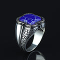 Men Handmade Lapis Lazuli Gemstone Turkish Handmade Ring