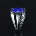 Men Handmade Lapis Lazuli Gemstone Turkish Handmade Ring