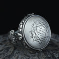 925 Sterling Silver Seal of Solomon Signet Ring