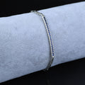 925 Sterling Silver Byzantine Sapphire Gemstone Bracelet for Men