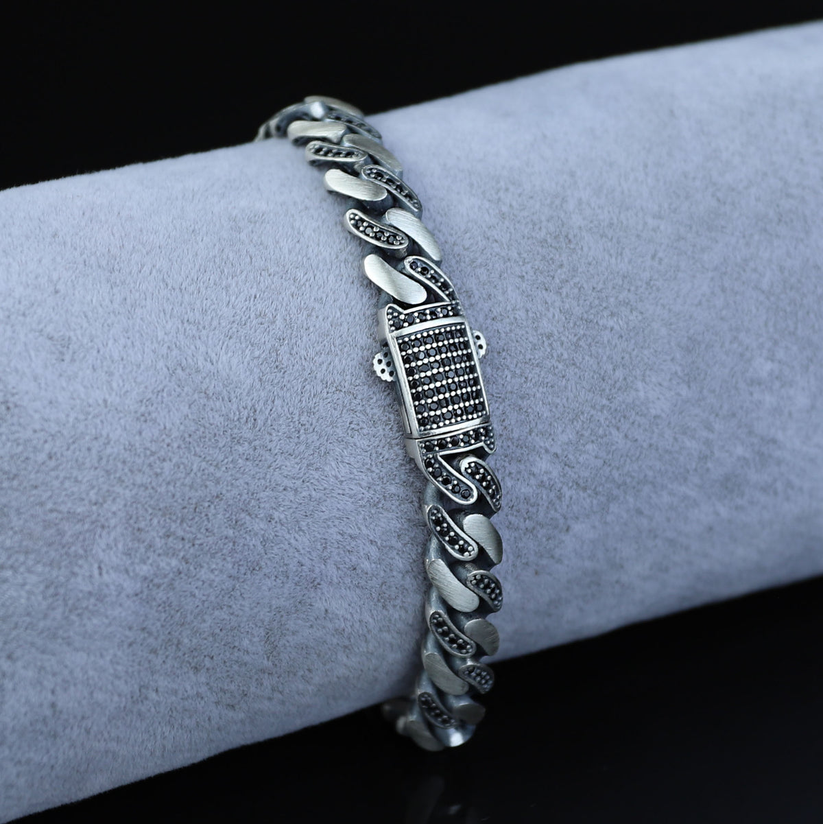 925 Sterling Silver 9mm Cuban Chain Bracelet for Men