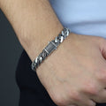925 Sterling Silver 11mm Black CZ Cuban Bracelet for Men