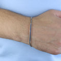 925 Sterling Silver Byzantine Sapphire Gemstone Bracelet for Men