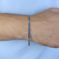 925 Sterling Silver Blue Sapphire Bracelet for Men
