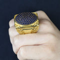 Men Handmade Gold Sapphire Gemstone Ottoman Style Ring