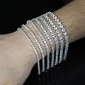 925 Sterling Silver Ideal Cut Moissanite Silver Ice Out Tennis Bracelet