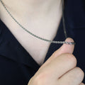 925 Sterling Silver 5mm Cuban Link Chain Necklace for Men