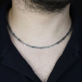 925 Sterling Silver Byzantine Chain Necklace for Men