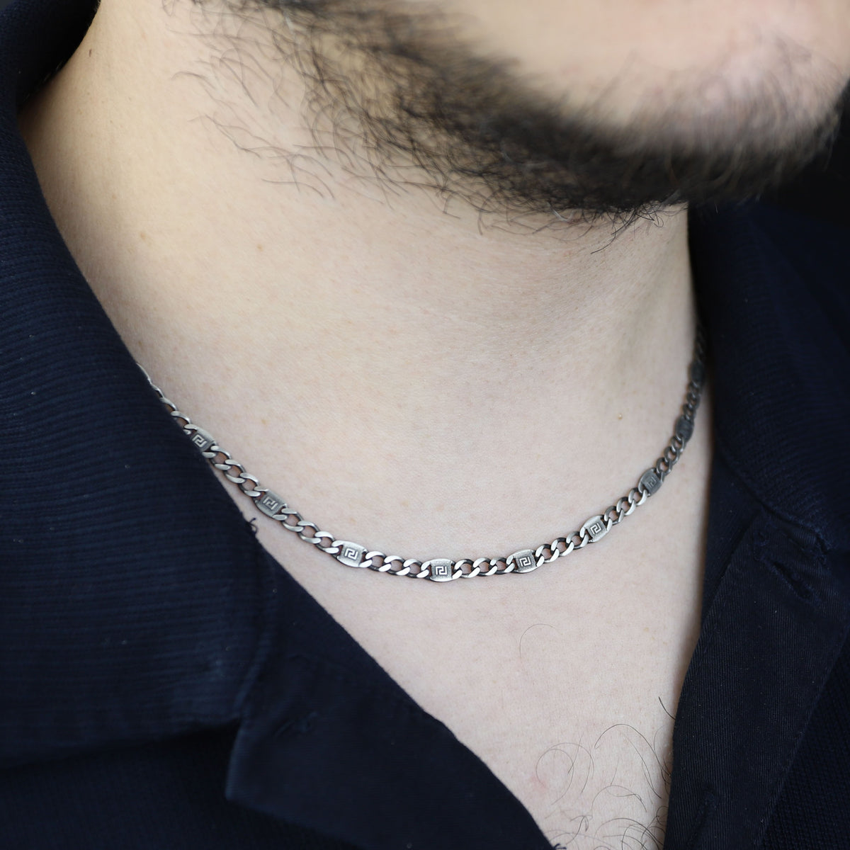 925 Sterling Silver Byzantine Chain Necklace for Men