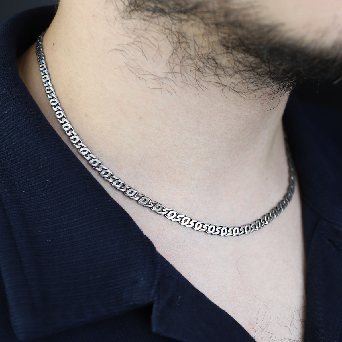 925 Sterling Silver 5mm Cuban Link Chain Necklace for Men