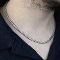 925 Sterling Silver 5mm Greek Meander Chain Necklace