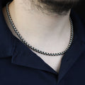925 Sterling Silver 5mm Box Chain Necklace for Men