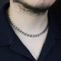 925 Sterling Silver 8mm Cuban Link Chain Necklace for Men