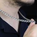 925 Sterling Silver 8mm Cuban Link Chain Necklace for Men