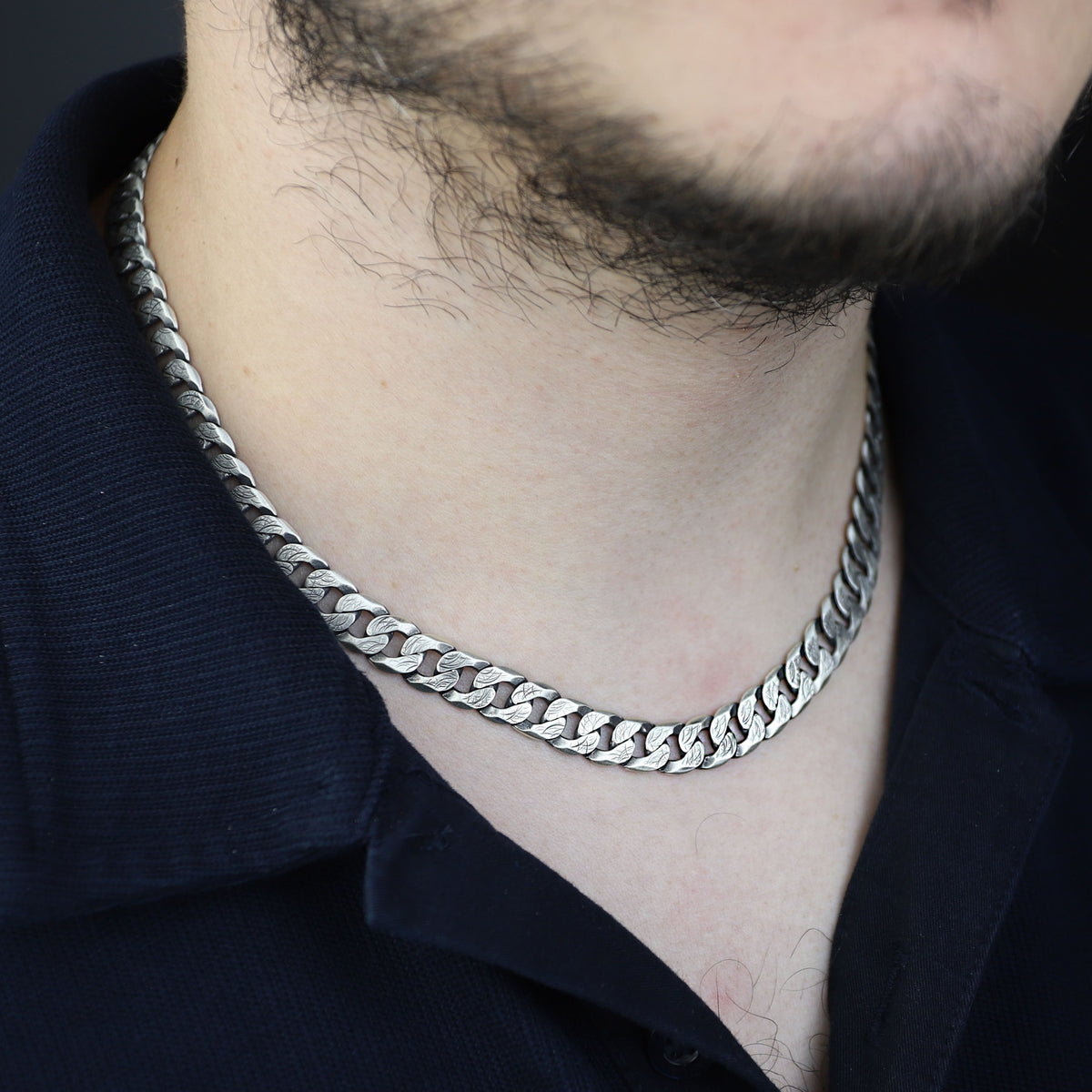 925 Sterling Silver 10mm Cuban Curb Chain Necklace for Men