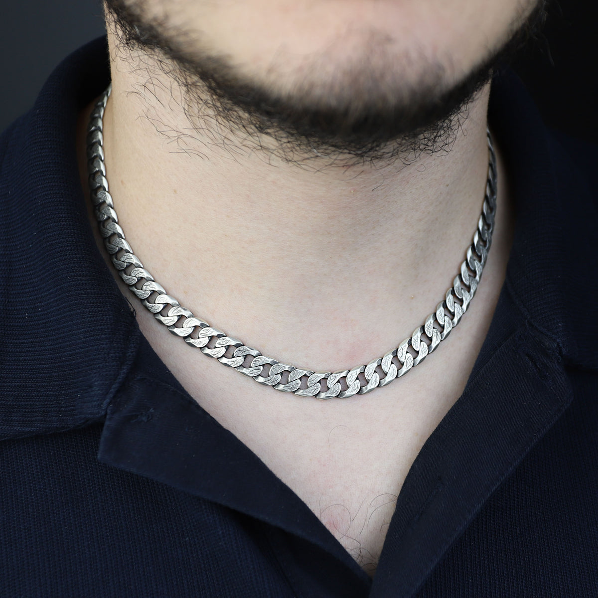 925 Sterling Silver 10mm Cuban Curb Chain Necklace for Men