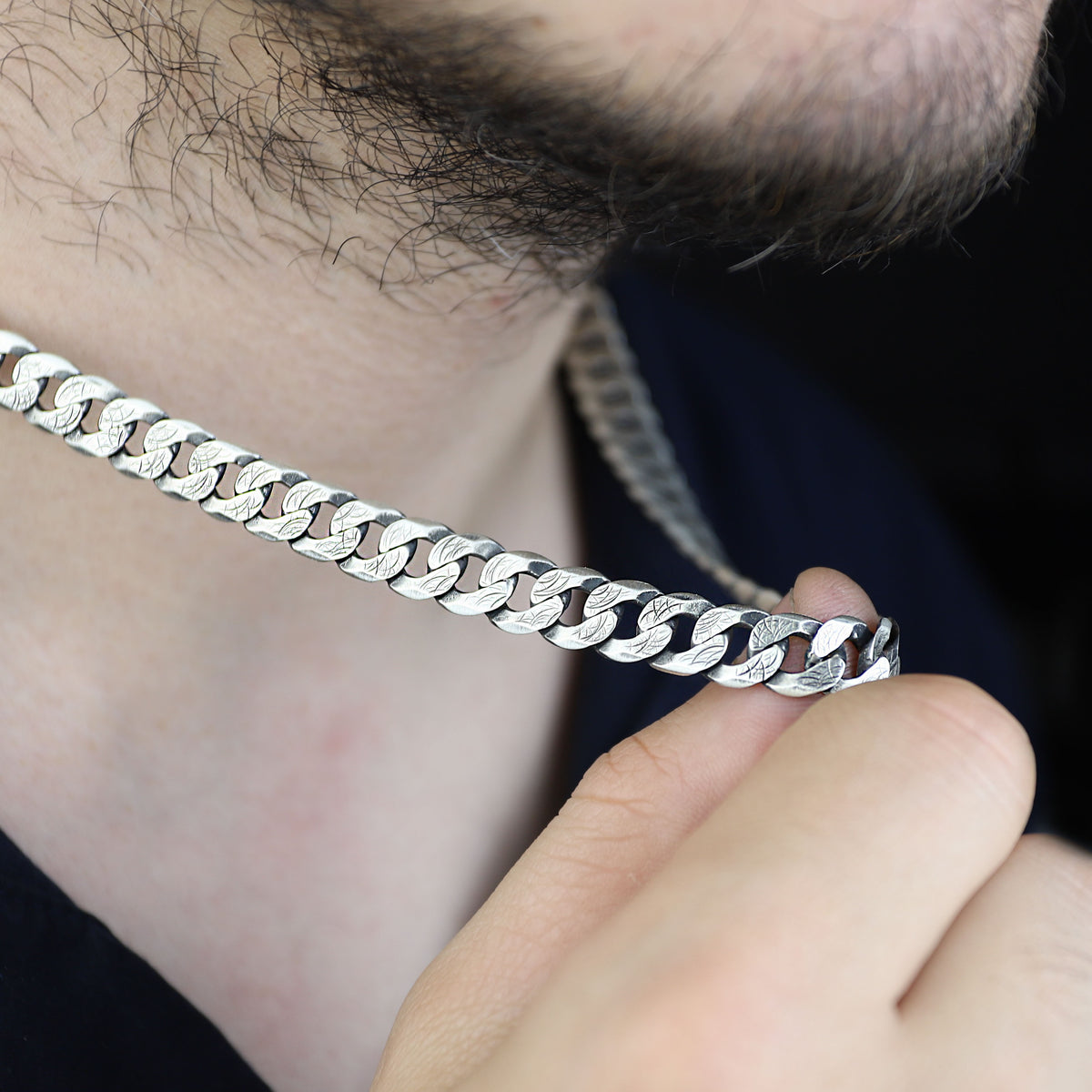 925 Sterling Silver 10mm Cuban Curb Chain Necklace for Men