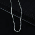 925 Sterling Silver 5mm Greek Meander Chain Necklace
