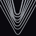 925 Sterling Silver VVS Moissanite Tennis Chain Necklace