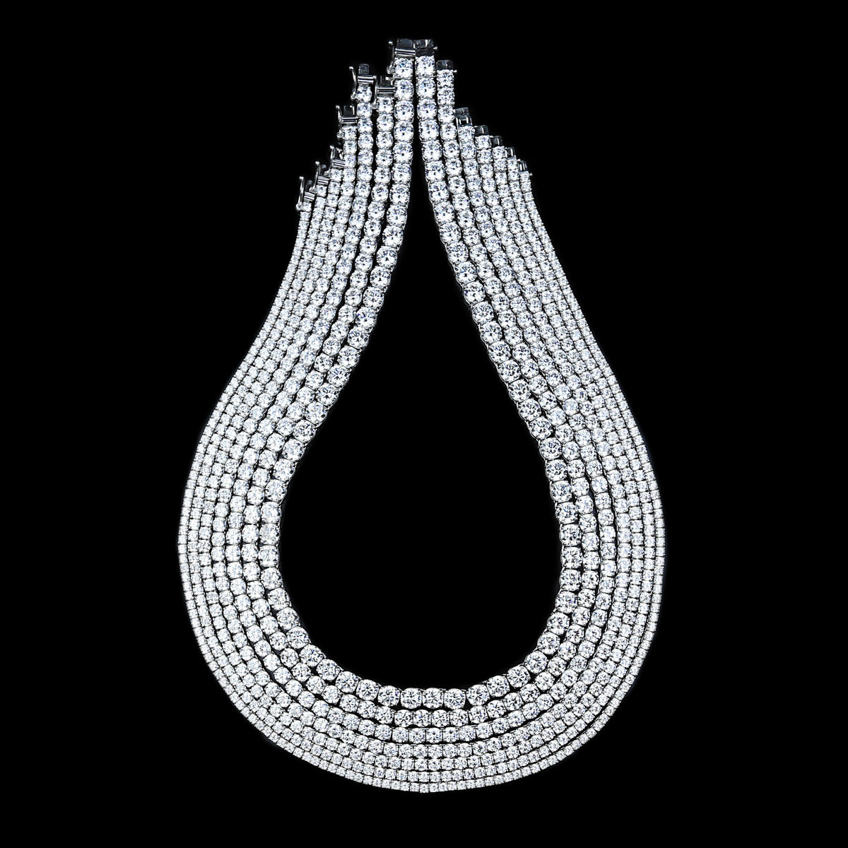 925 Sterling Silver VVS Moissanite Tennis Chain Necklace