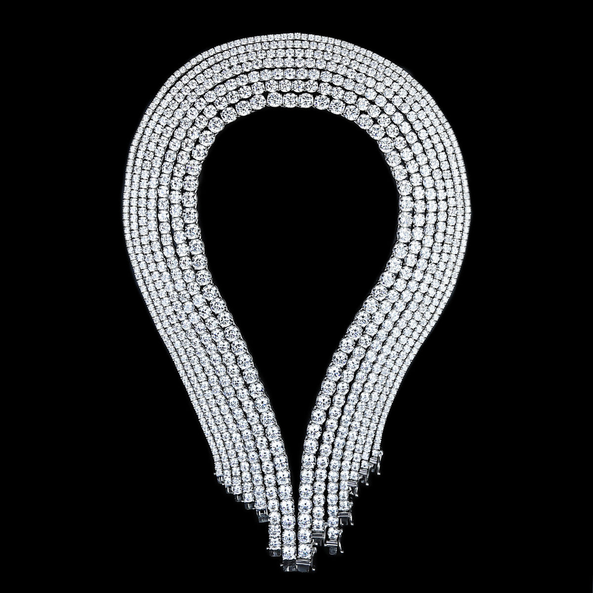 925 Sterling Silver VVS Moissanite Tennis Chain Necklace