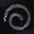 925 Sterling Silver 4mm Curb Chain Necklace for Men