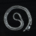 925 Sterling Silver 5mm Greek Meander Chain Necklace