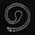925 Sterling Silver 5mm Box Chain Necklace for Men