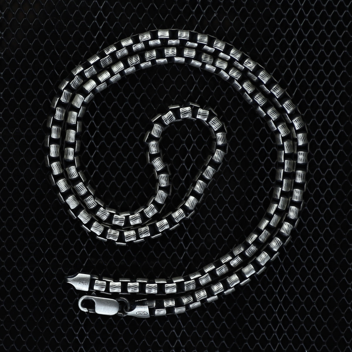 925 Sterling Silver 5mm Box Chain Necklace for Men