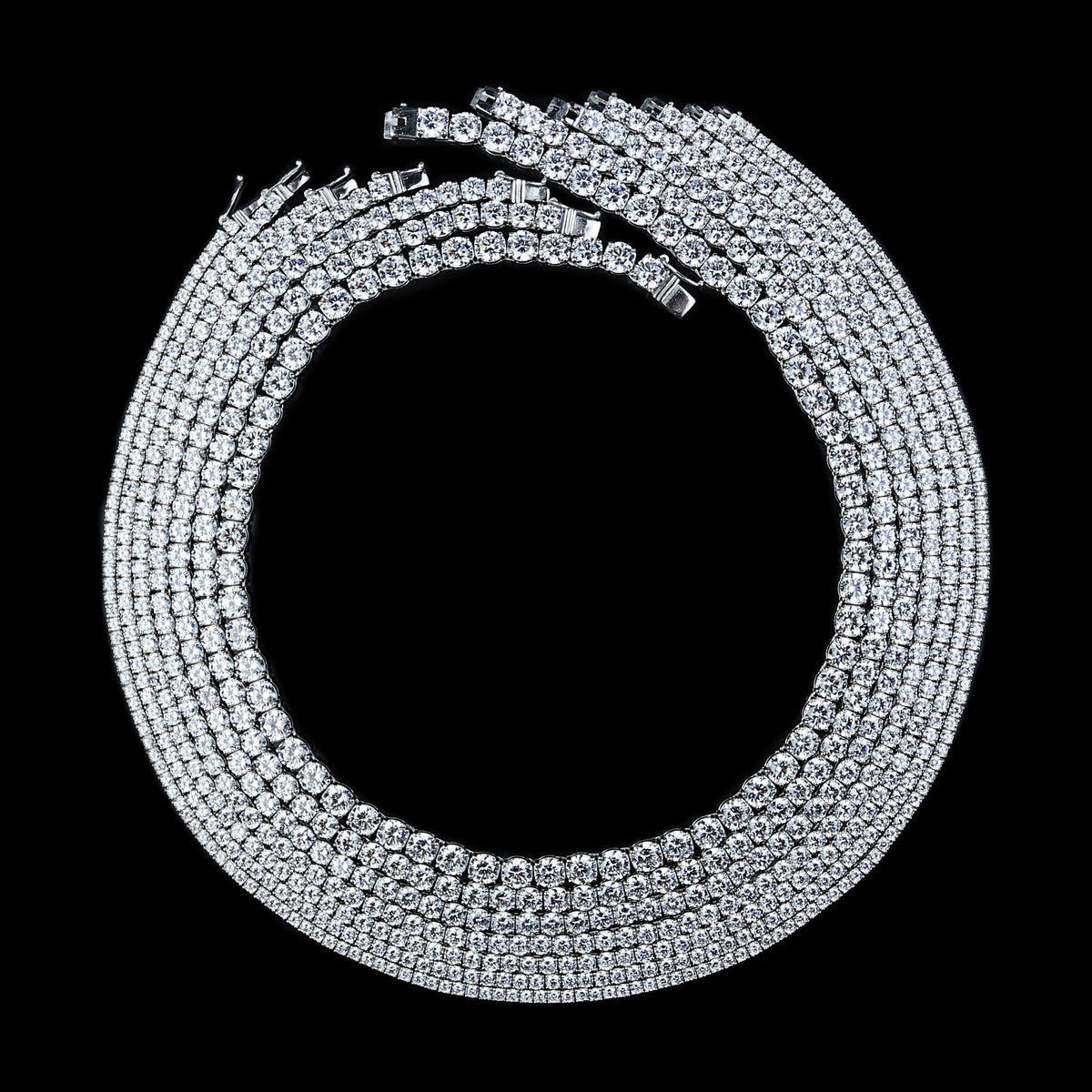 925 Sterling Silver VVS Moissanite Tennis Chain Necklace