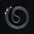 925 Sterling Silver 5mm Oxidized Curb Chain Necklace for Men