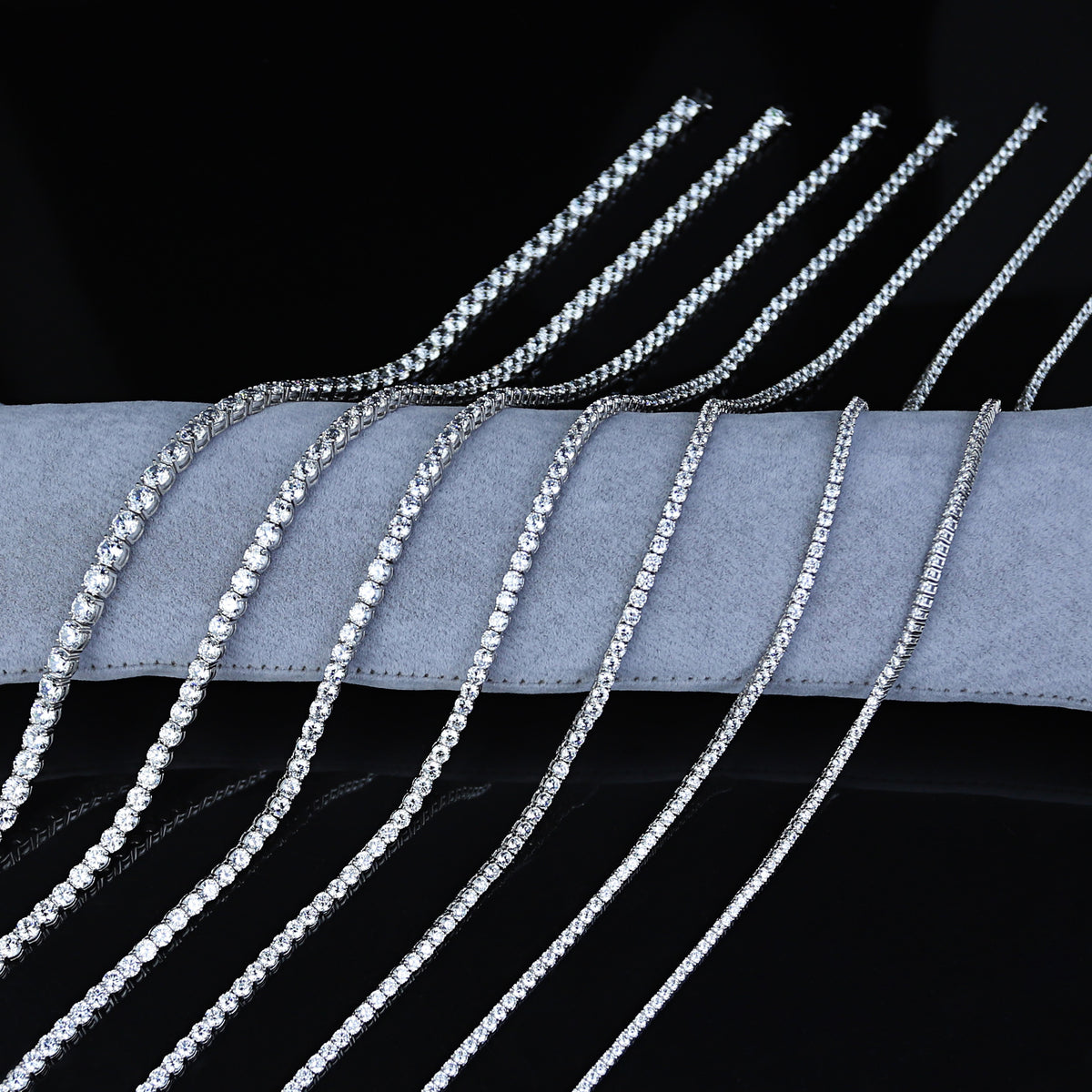 925 Sterling Silver VVS Moissanite Tennis Chain Necklace