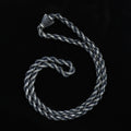 925 Sterling Silver 5mm Oxidized Rope Chain Necklace for Men