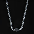 925 Sterling Silver 5mm Oxidized Chain Necklace for Men