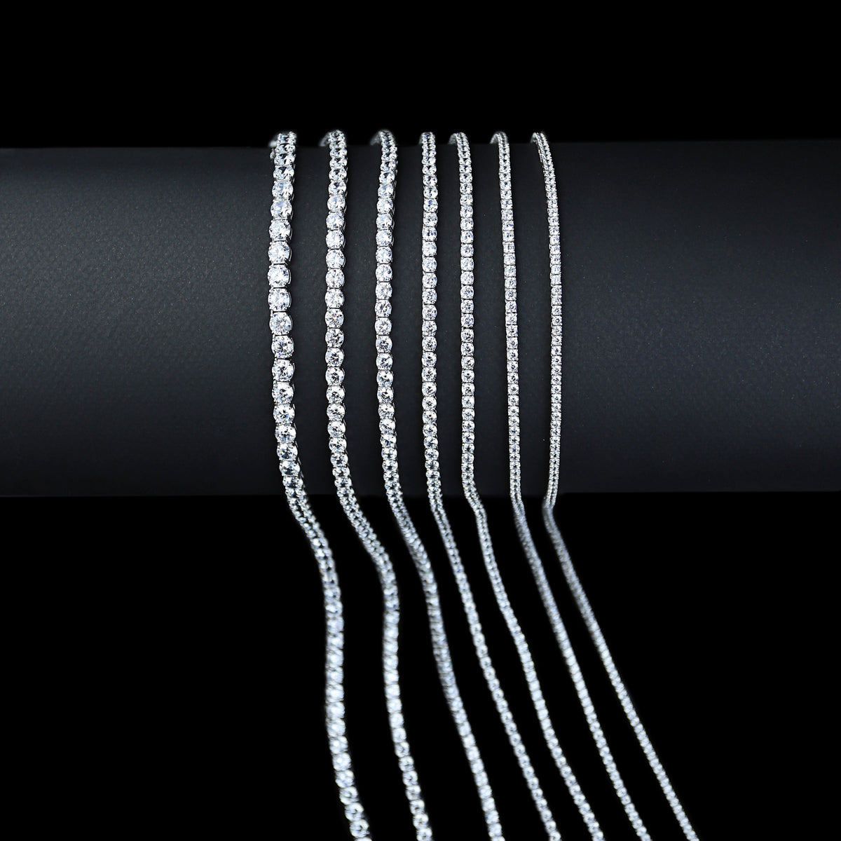 925 Sterling Silver VVS Moissanite Tennis Chain Necklace