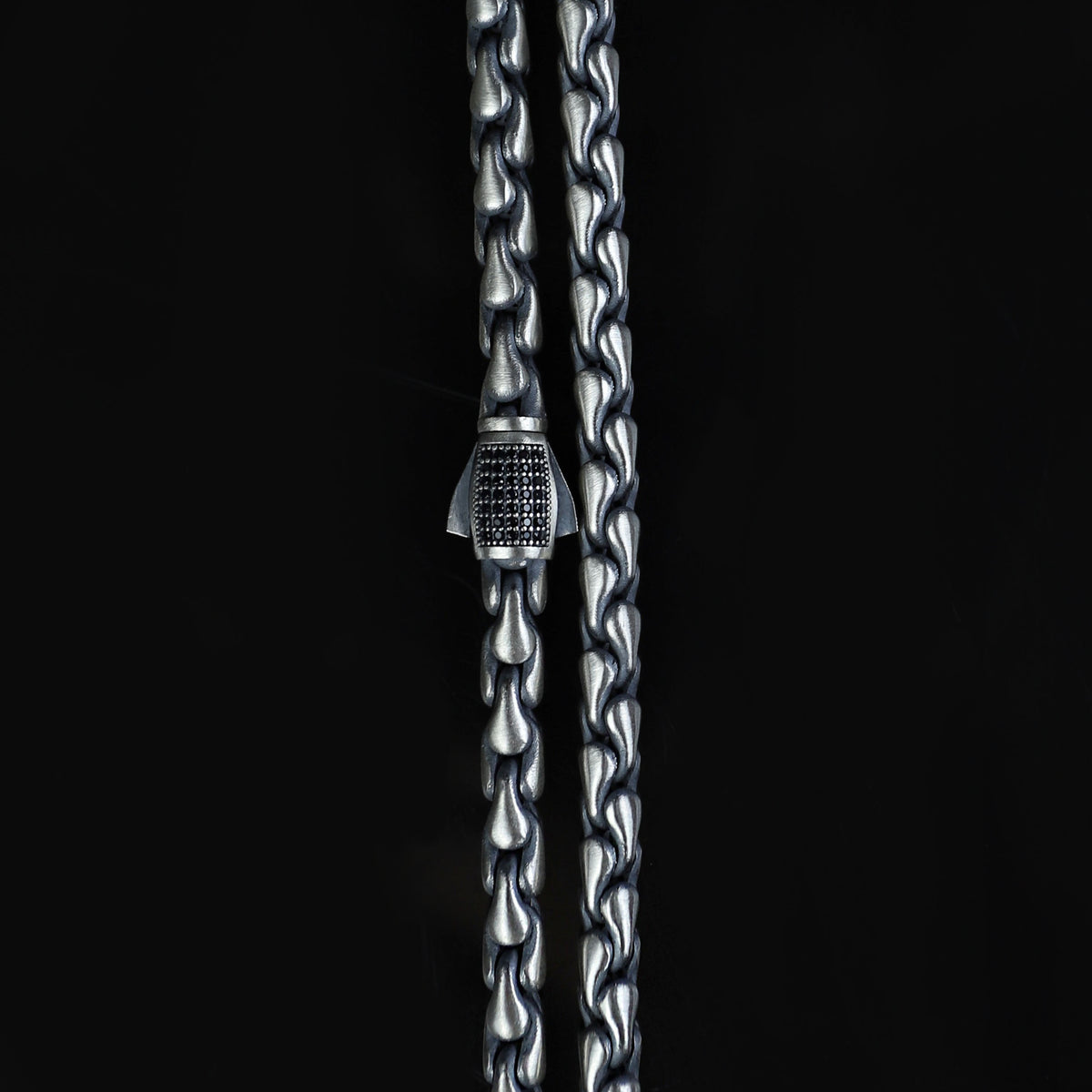 925 Sterling Silver 5mm Oxidized Chain Necklace for Men