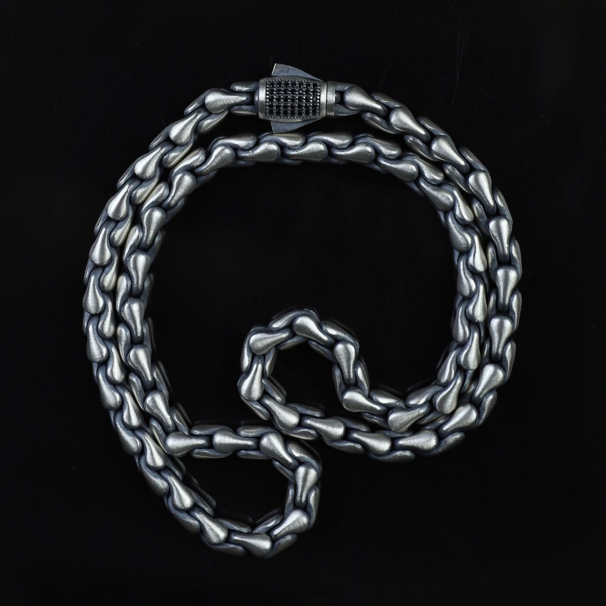 925 Sterling Silver 5mm Oxidized Chain Necklace for Men