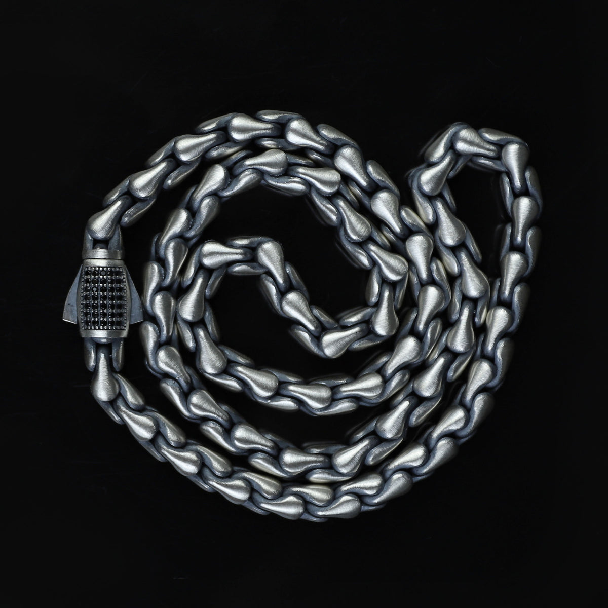 925 Sterling Silver 5mm Oxidized Chain Necklace for Men
