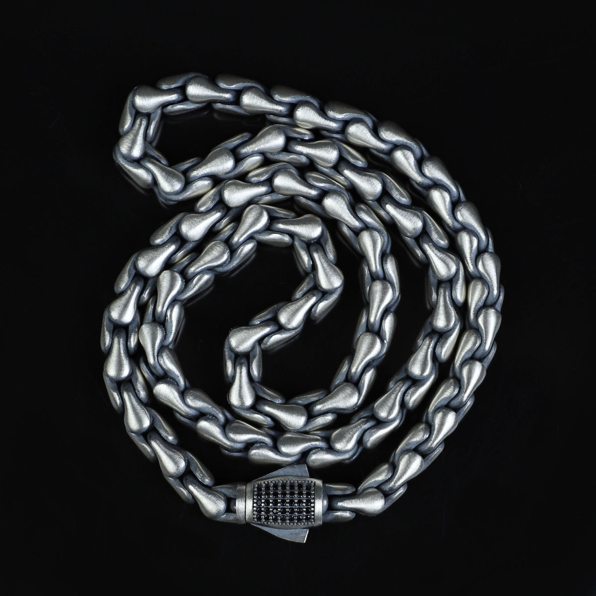 925 Sterling Silver 5mm Oxidized Chain Necklace for Men