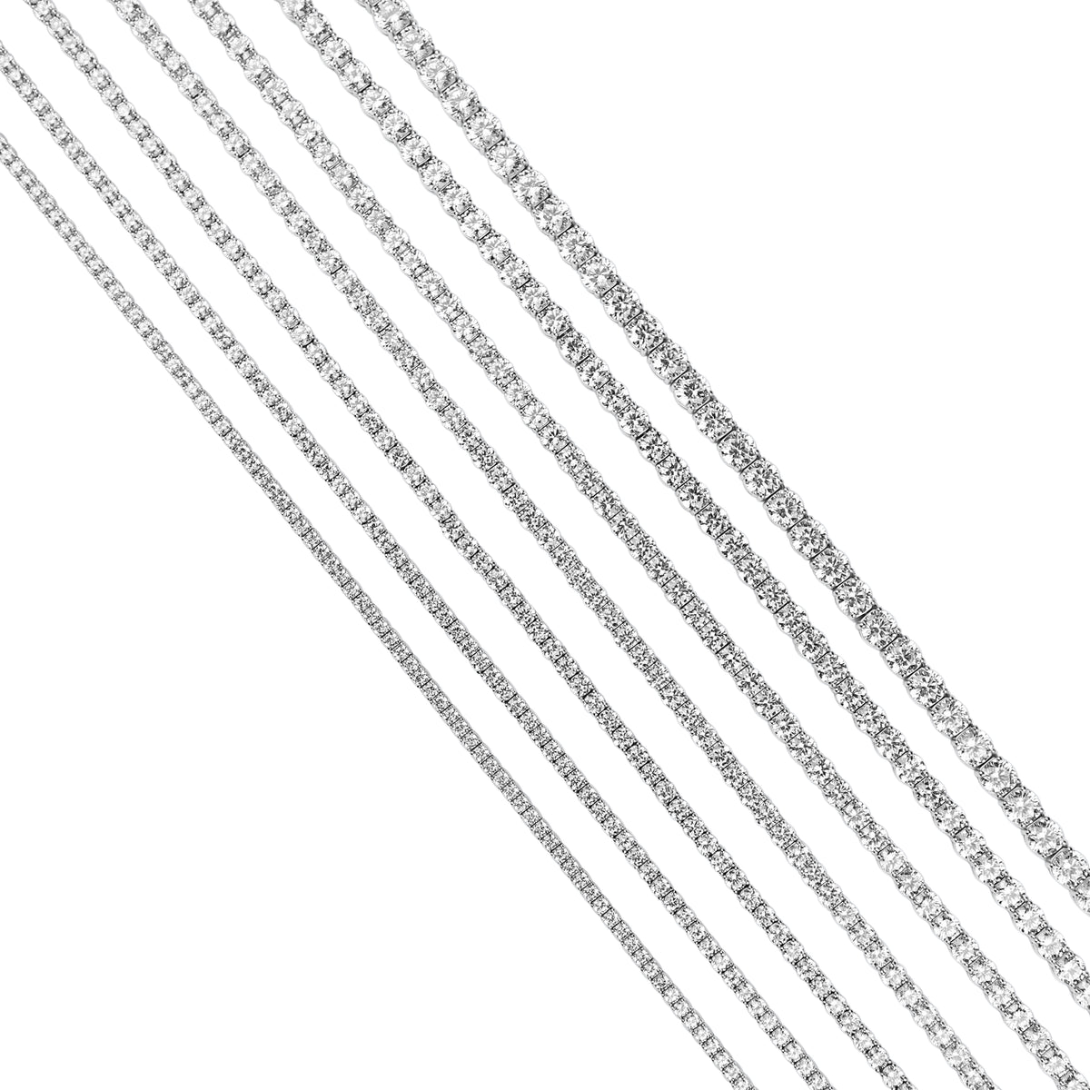 925 Sterling Silver VVS Moissanite Tennis Chain Necklace