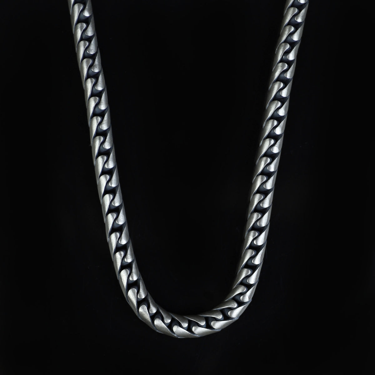 925 Sterling Silver 8mm Round Curb Chain Necklace for Men