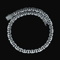 925 Sterling Silver 10mm Anchor Curb Chain Necklace for Men