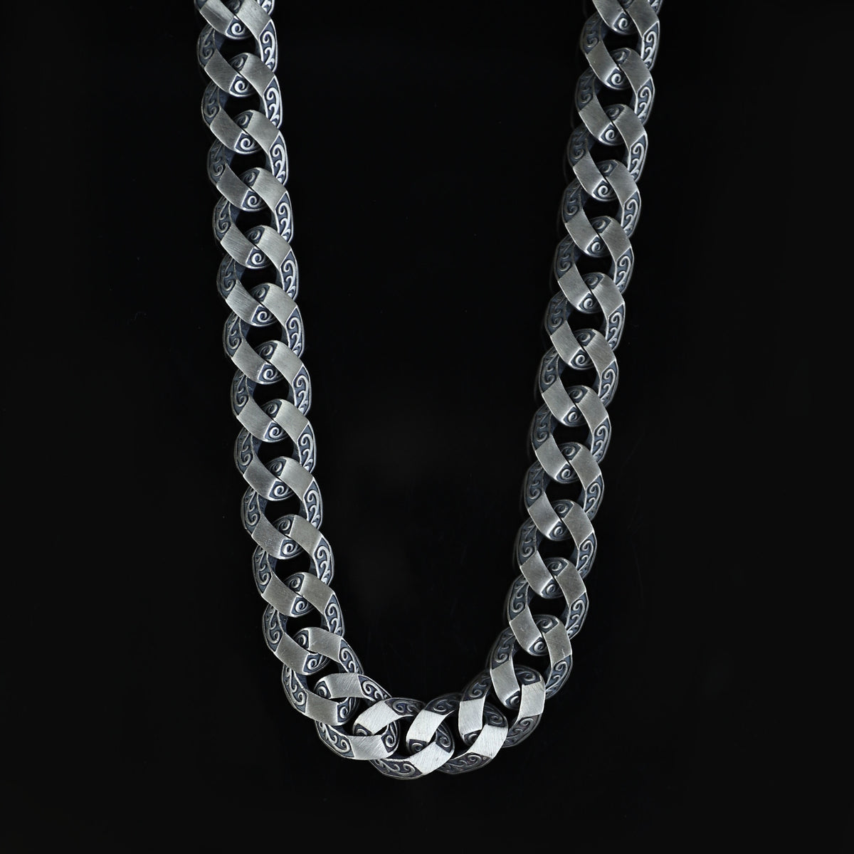 925 Sterling Silver 12mm Gothic Byzantine Chain Necklace for Men