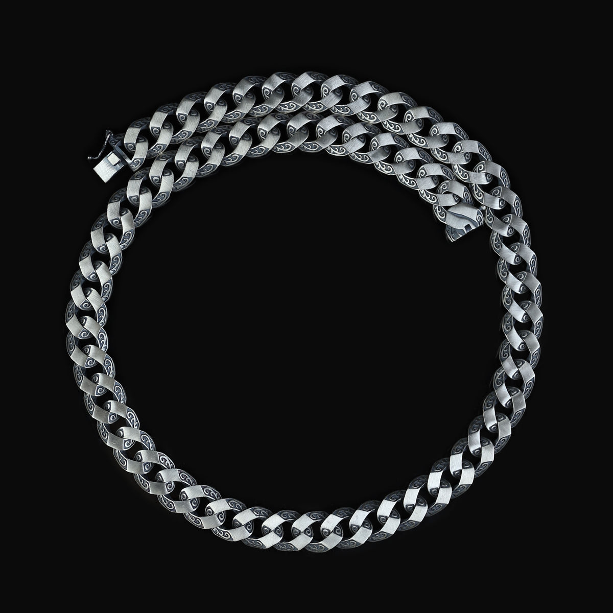 925 Sterling Silver 12mm Gothic Byzantine Chain Necklace for Men