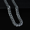 925 Sterling Silver Oxidized Gothic Byzantine Chain Necklace for Men