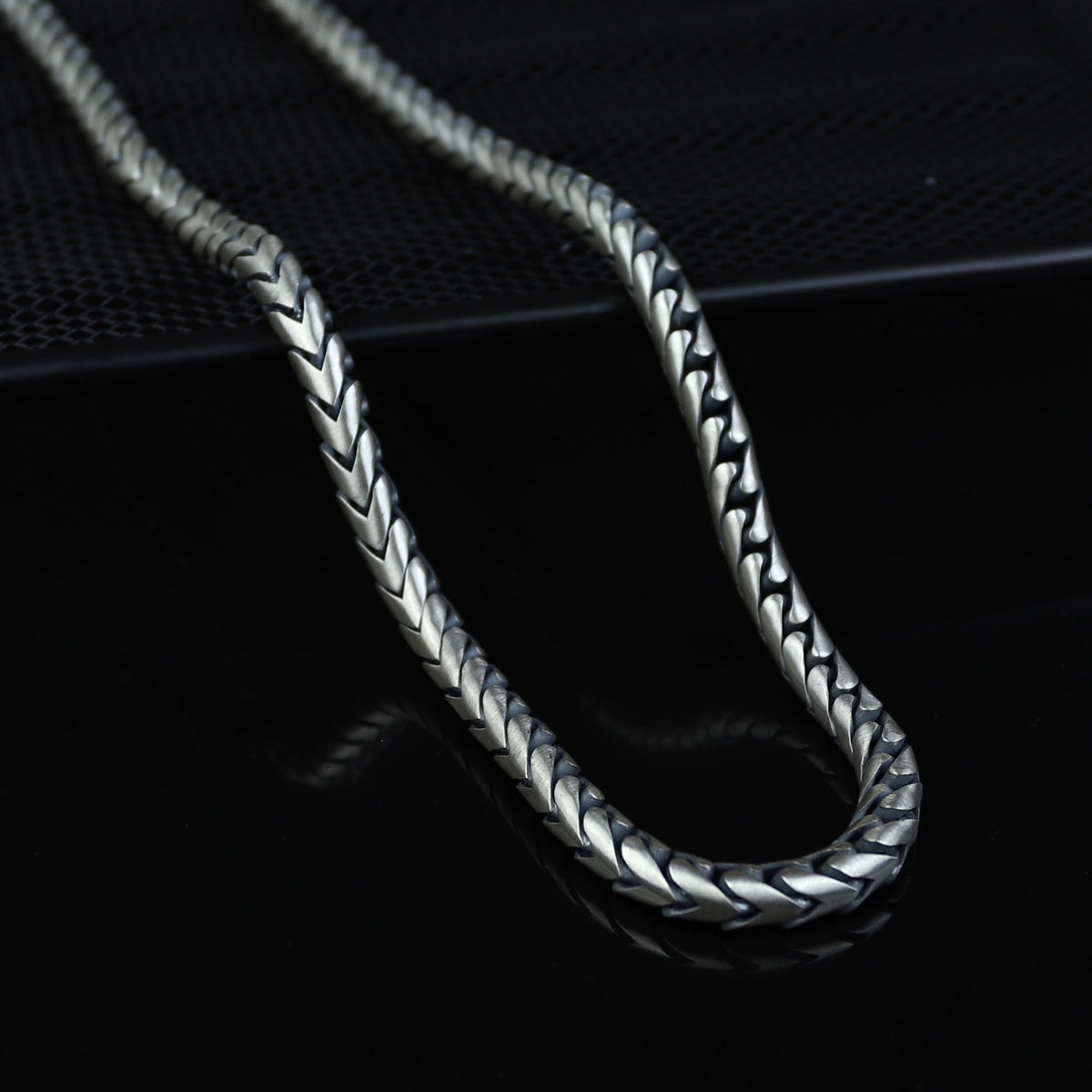 925 Sterling Silver 8mm Round Curb Chain Necklace for Men